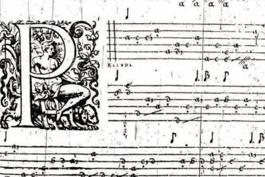 Example of an unmeasured prelude for Lute, Nicolas Bouvier in 1638