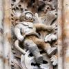 Sculpture of astronaut added to the New Cathedral of Salamanca when renovations were carried out to repair damaged pillar in 1992.